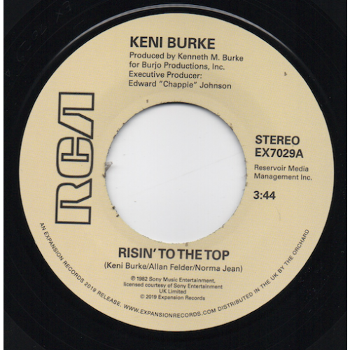 Keni Burke – Risin’ To The Top / Keep On Singing. 7 inch vinyl single record.