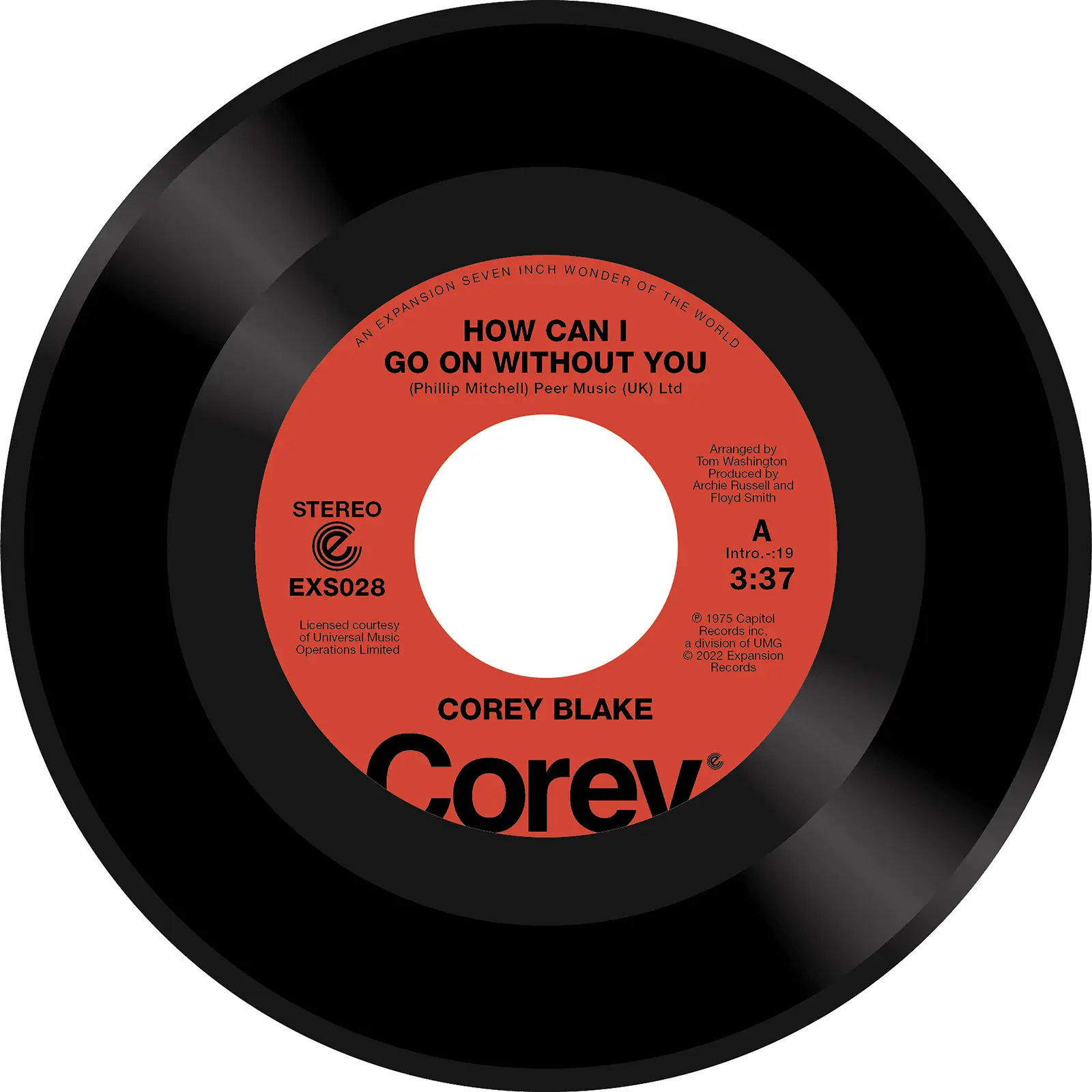 Corey Blake – How Can I Go On Without You / Your Love Is Like A Boomerang. 7 inch vinyl single record.