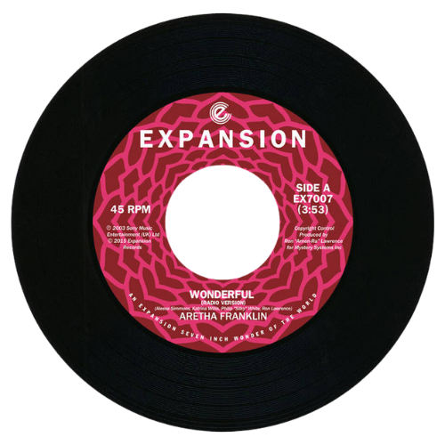 Aretha Franklin - Wonderful. 7" vinyl single record. 45 rpm.