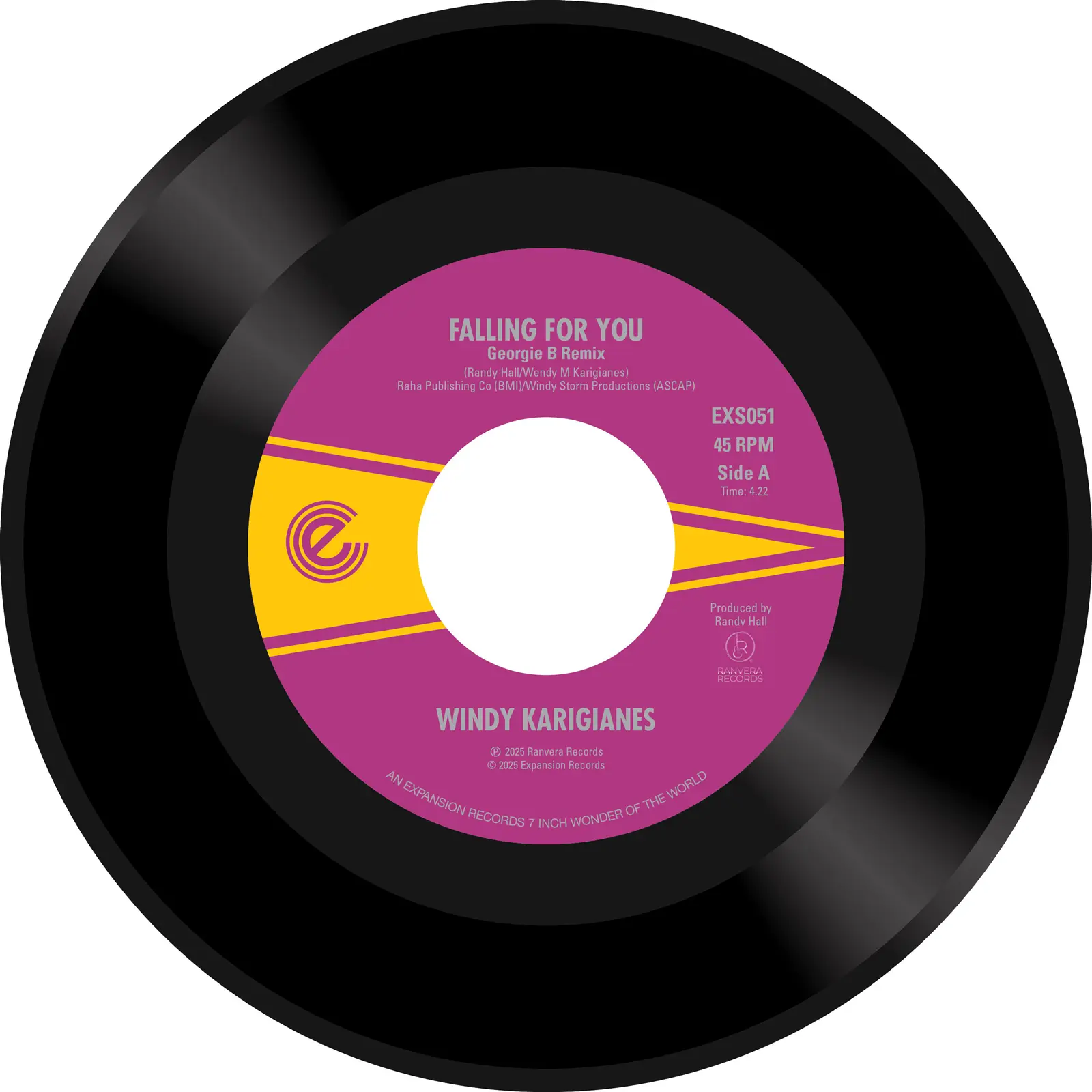 Falling For You (Georgie B Remix) - Windy Karigianes. 7" single record.