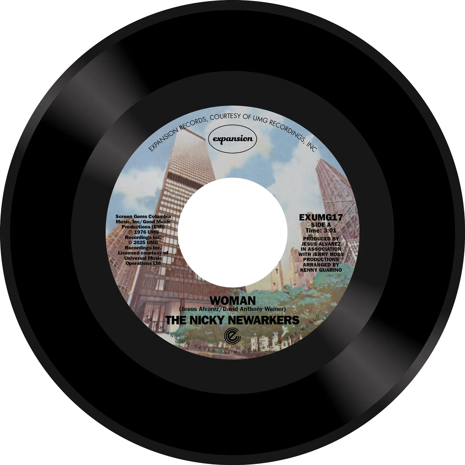 The Nicky Newarkers - 'Woman'. 7 inch single vinyl record. Limited Edition.