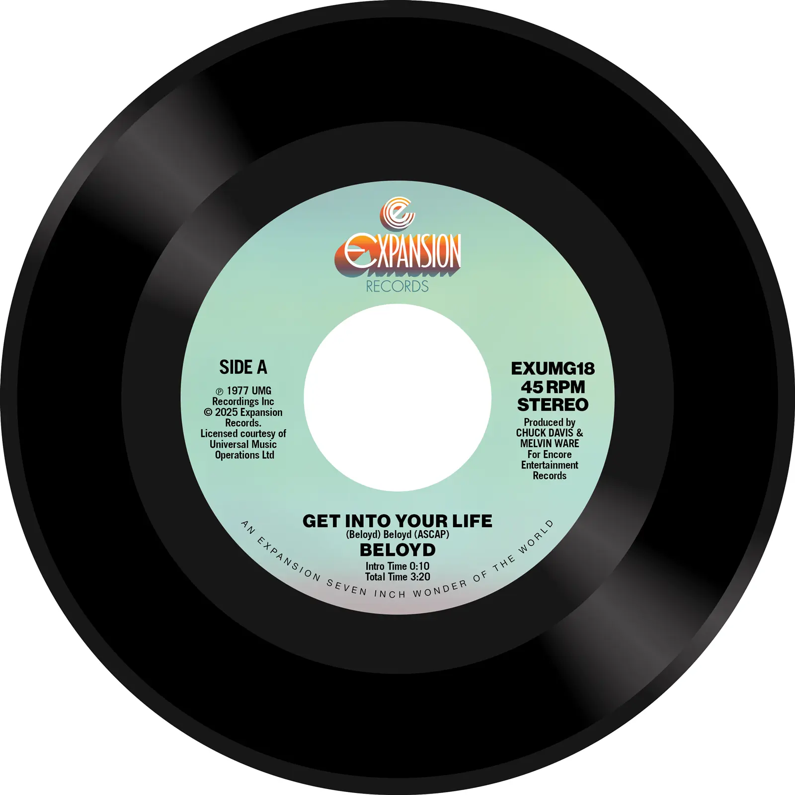 Beloyd - "Get Into Your Life" and "Today All Day". 7-inch vinyl record. 45rpm. Double A-side single record.