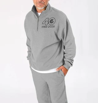 Limited Edition Expansion Records Unisex 40th Anniversary quarter zipped sweatshirt.