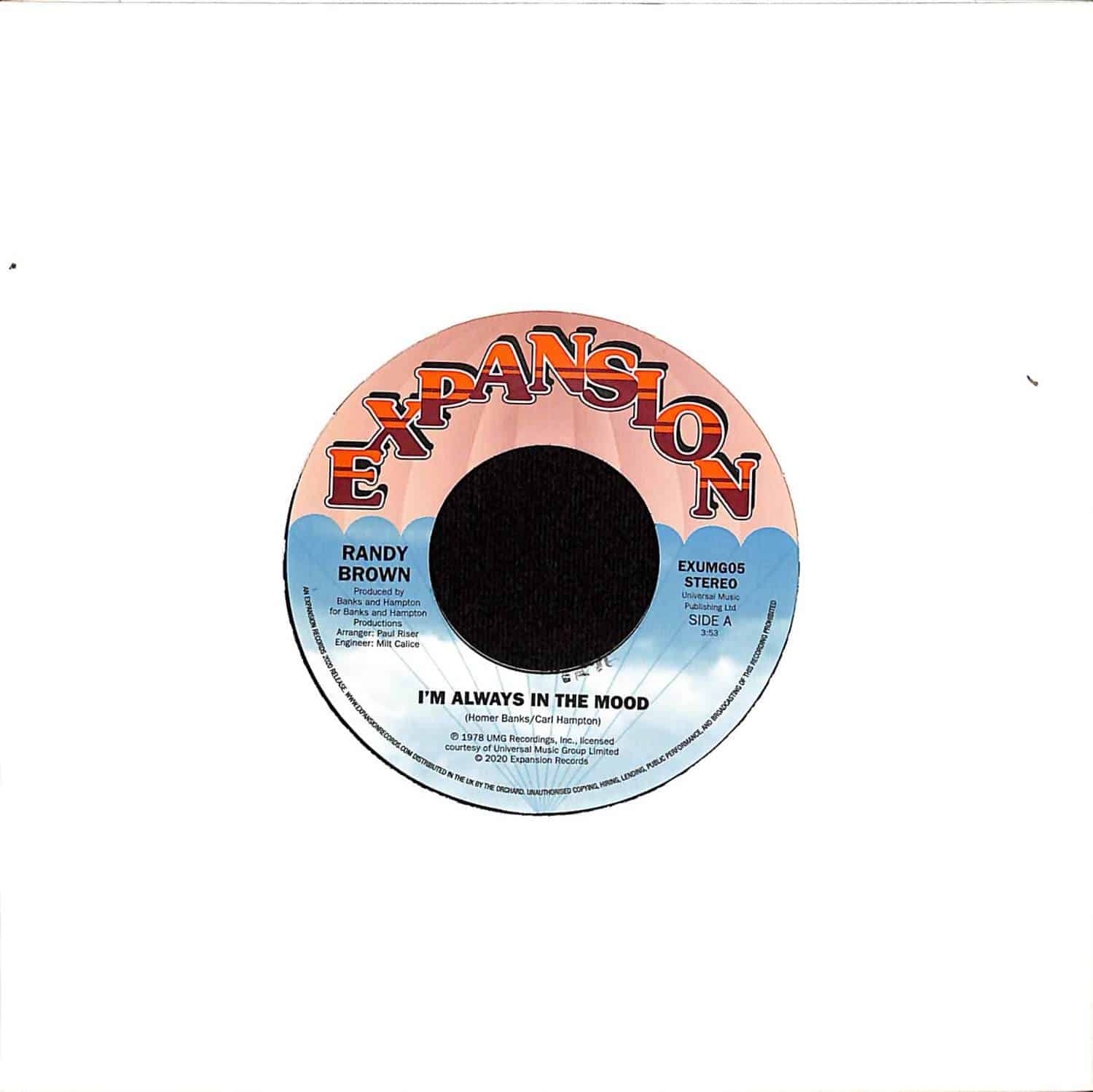 I'm Always In The Mood / Love Is All We Need. Randy Brown. 7 inch single record.